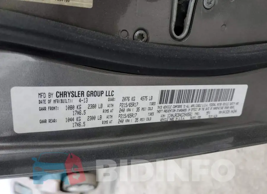 1C4NJRCB4ED549561 Photo# 10