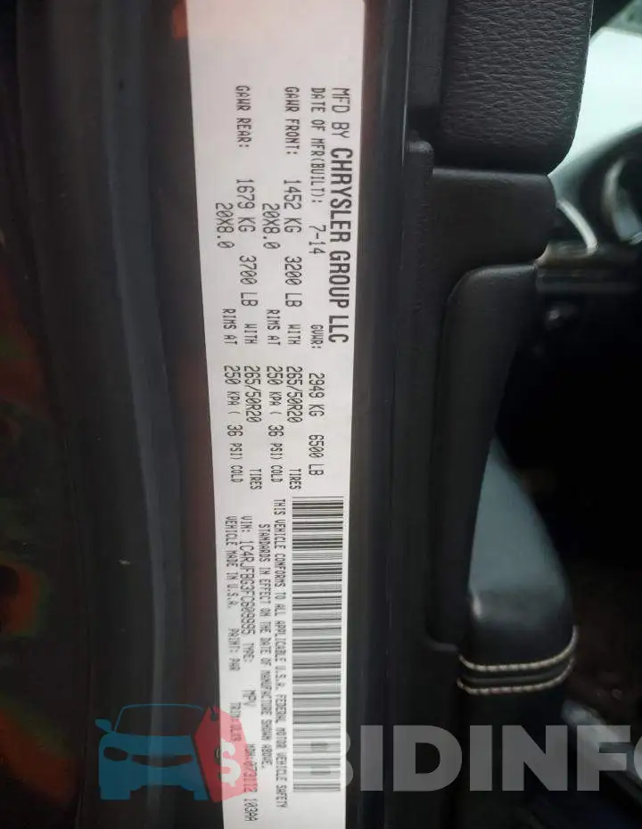 1C4RJFBG3FC609995 Photo# 14