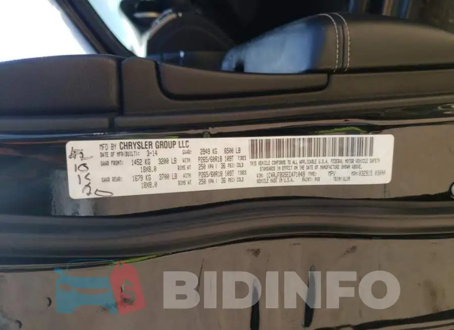 1C4RJFBG5EC471049 Photo# 10