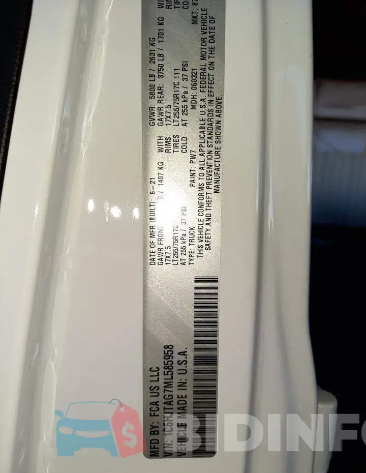 1C6HJTAG7ML585958 Photo# 10