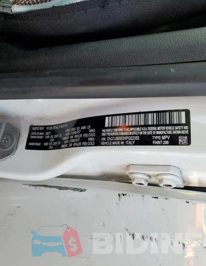 ZACCJBBB2HPG22352 Photo# 10