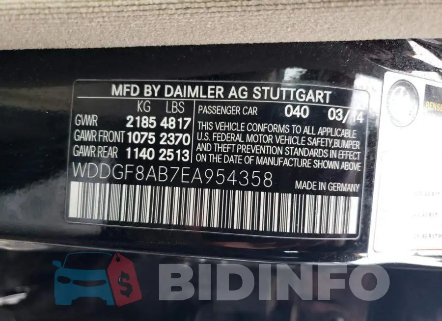 WDDGF8AB7EA954358 Photo# 12