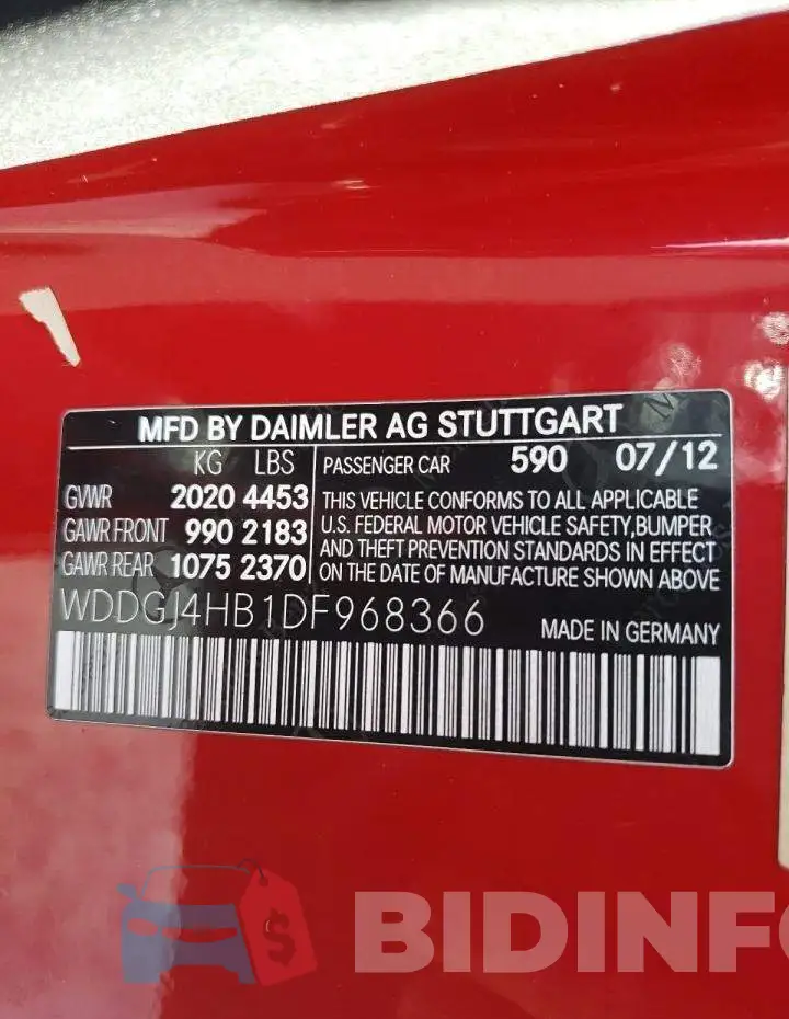 WDDGJ4HB1DF968366 Photo# 12