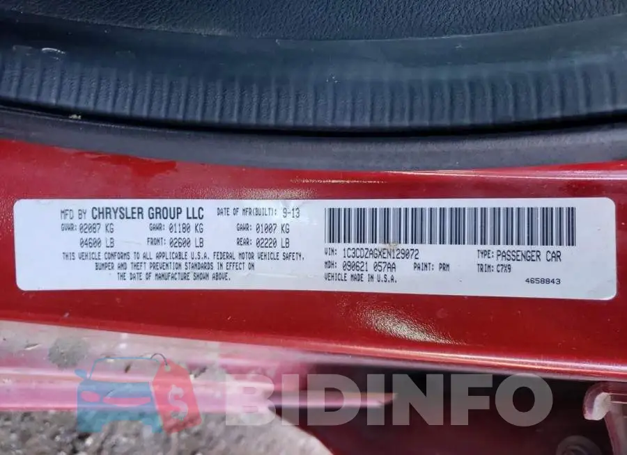 1C3CDZAGXEN129072 Photo# 13