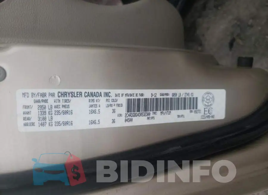 2C4RDGBG4DR532300 Photo# 10