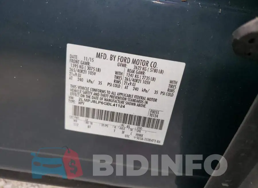 2LMPJ8LP6GBL41124 Photo# 10