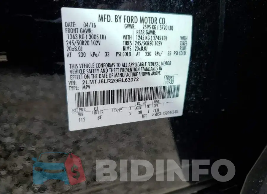 2LMTJ8LR2GBL63072 Photo# 10