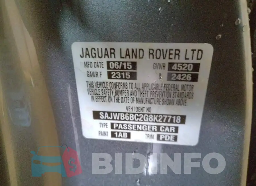 SAJWB6BC2G8K27718 Photo# 10