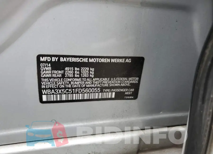 WBA3X5C51FD560055 Photo# 10