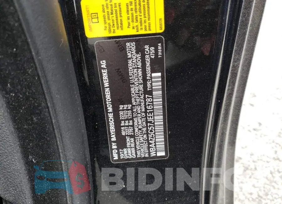 WBA4Z5C57JEE16787 Photo# 10
