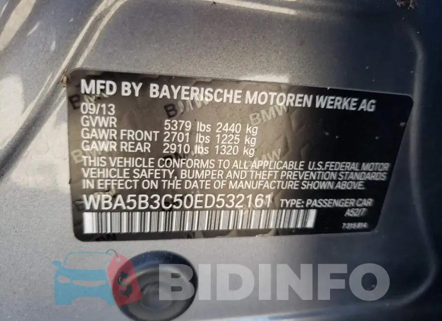 WBA5B3C50ED532161 Photo# 10
