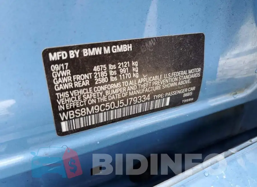 WBS8M9C50J5J79334 Photo# 10