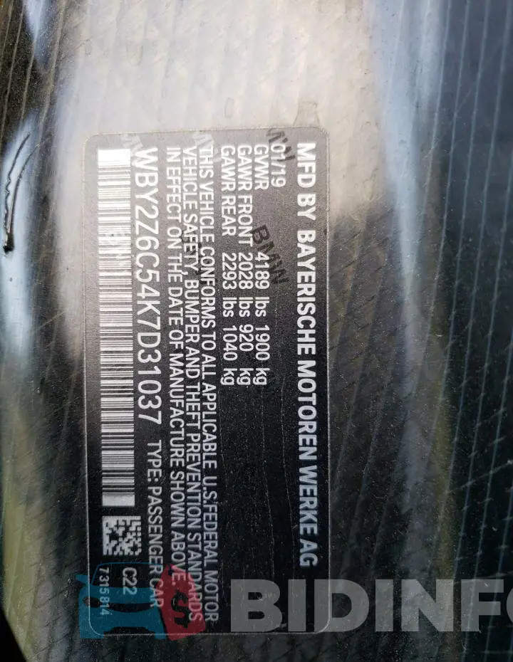 WBY2Z6C54K7D31037 Photo# 10