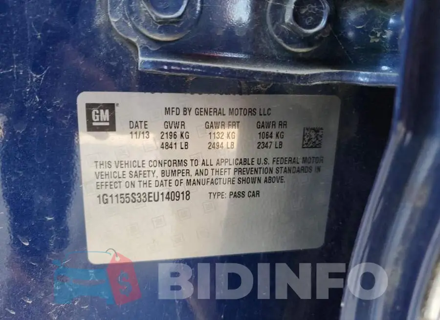 1G1155S33EU140918 Photo# 13