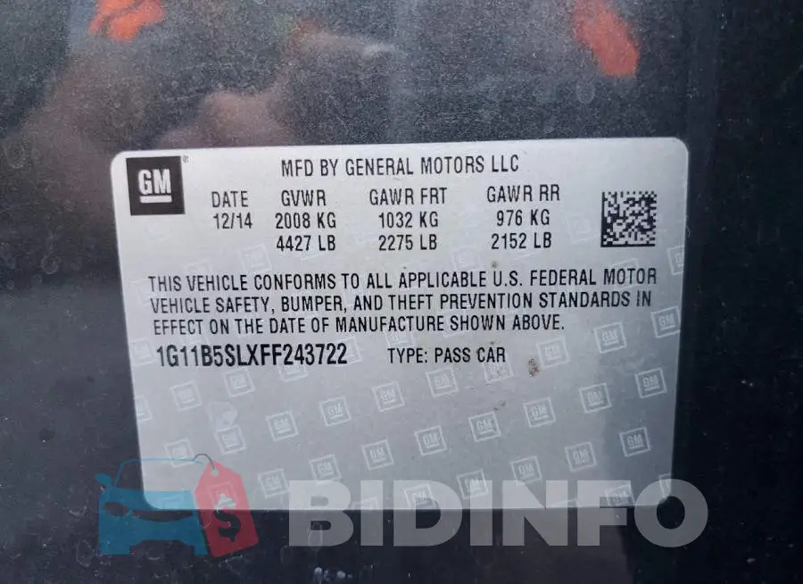 1G11B5SLXFF243722 Photo# 10