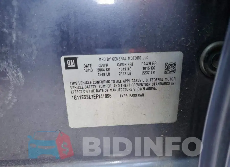 1G11E5SL7EF141896 Photo# 10
