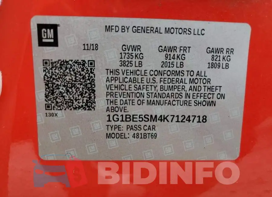 1G1BE5SM4K7124718 Photo# 10