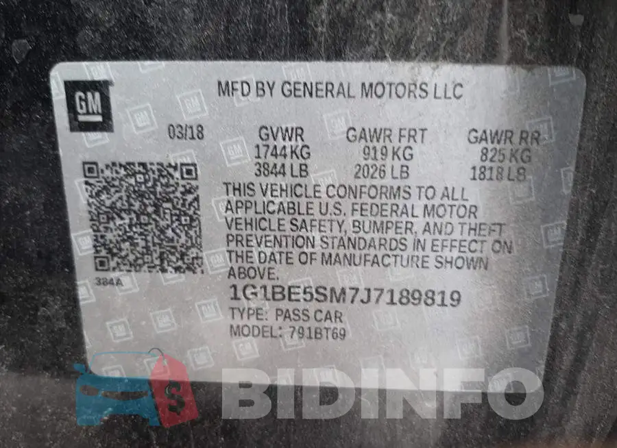 1G1BE5SM7J7189819 Photo# 10