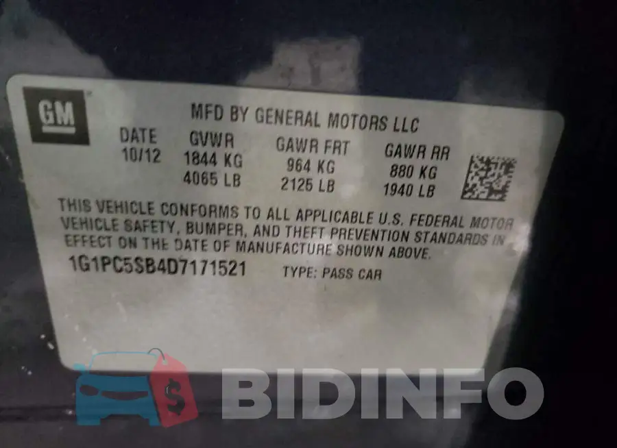 1G1PC5SB4D7171521 Photo# 12