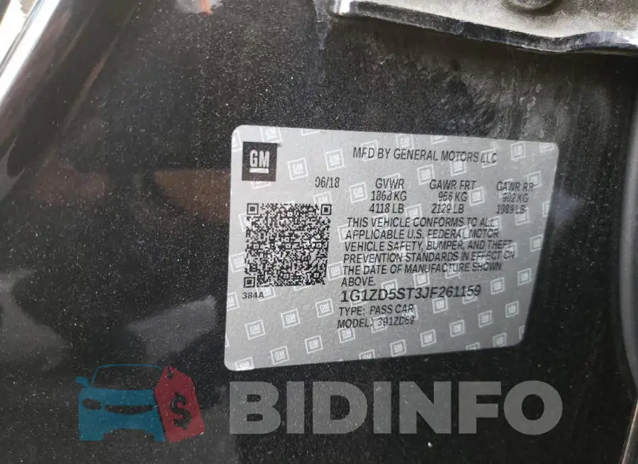 1G1ZD5ST3JF261159 Photo# 10
