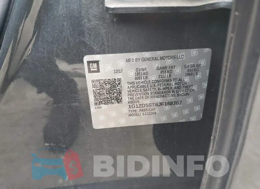 1G1ZD5ST6JF168362 Photo# 10