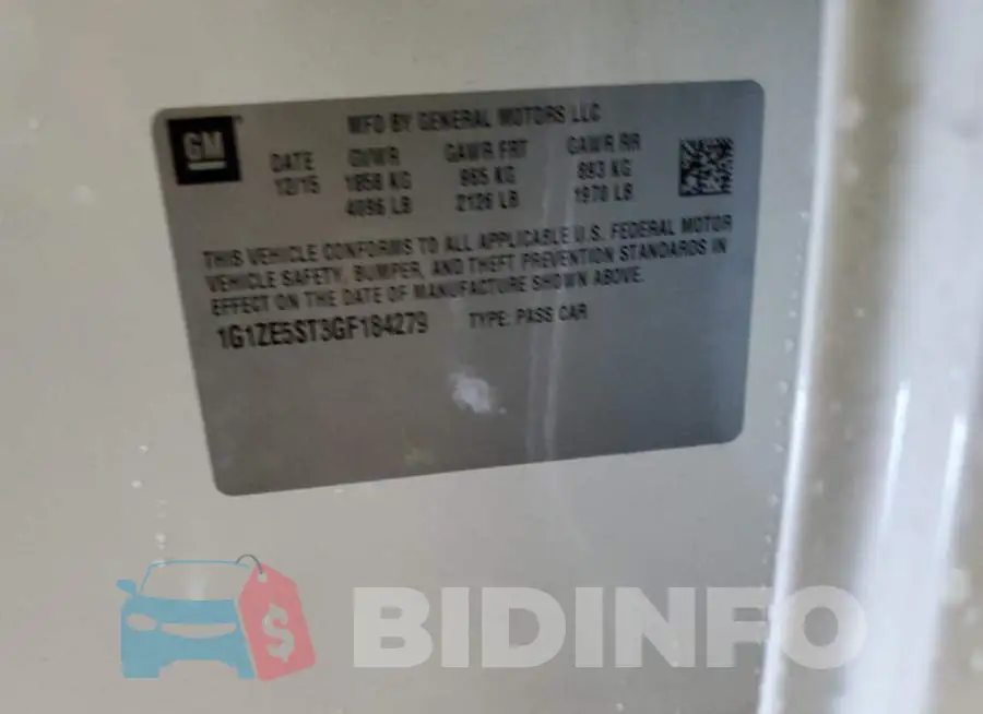 1G1ZE5ST3GF184279 Photo# 10