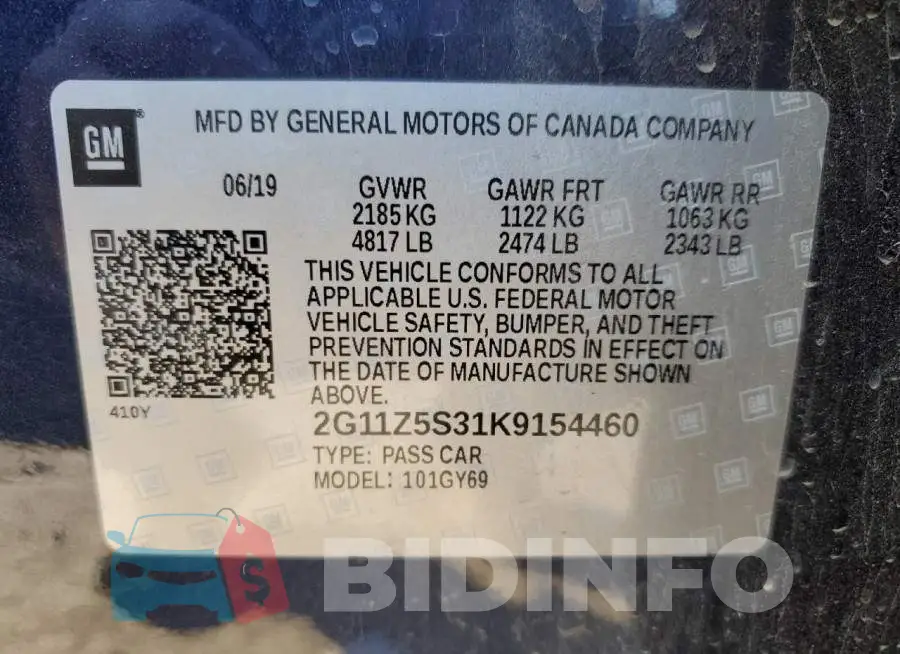 2G11Z5S31K9154460 Photo# 10