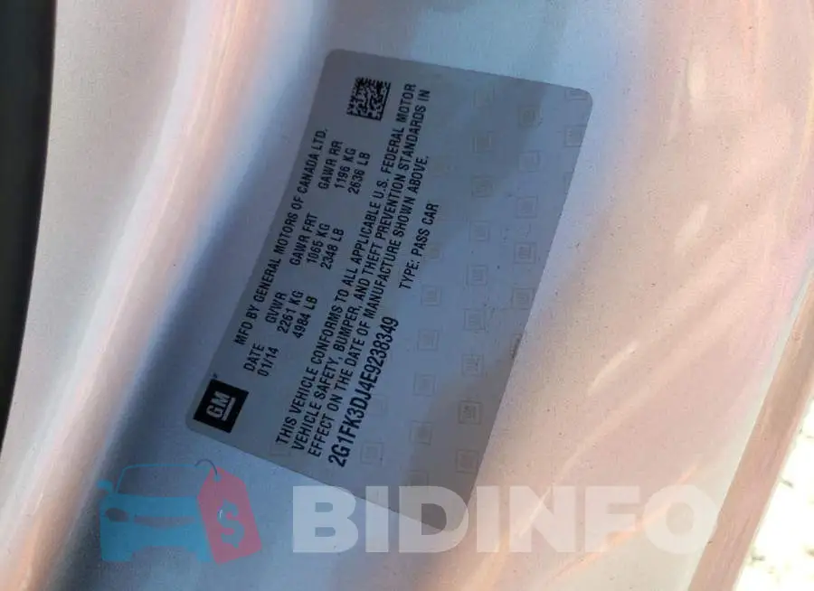 2G1FK3DJ4E9238349 Photo# 10