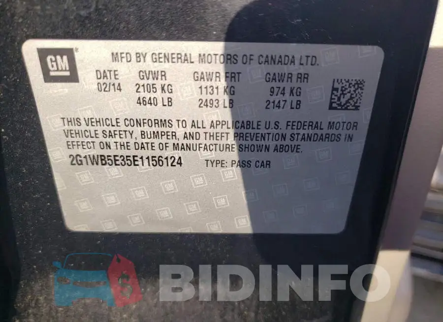2G1WB5E35E1156124 Photo# 10