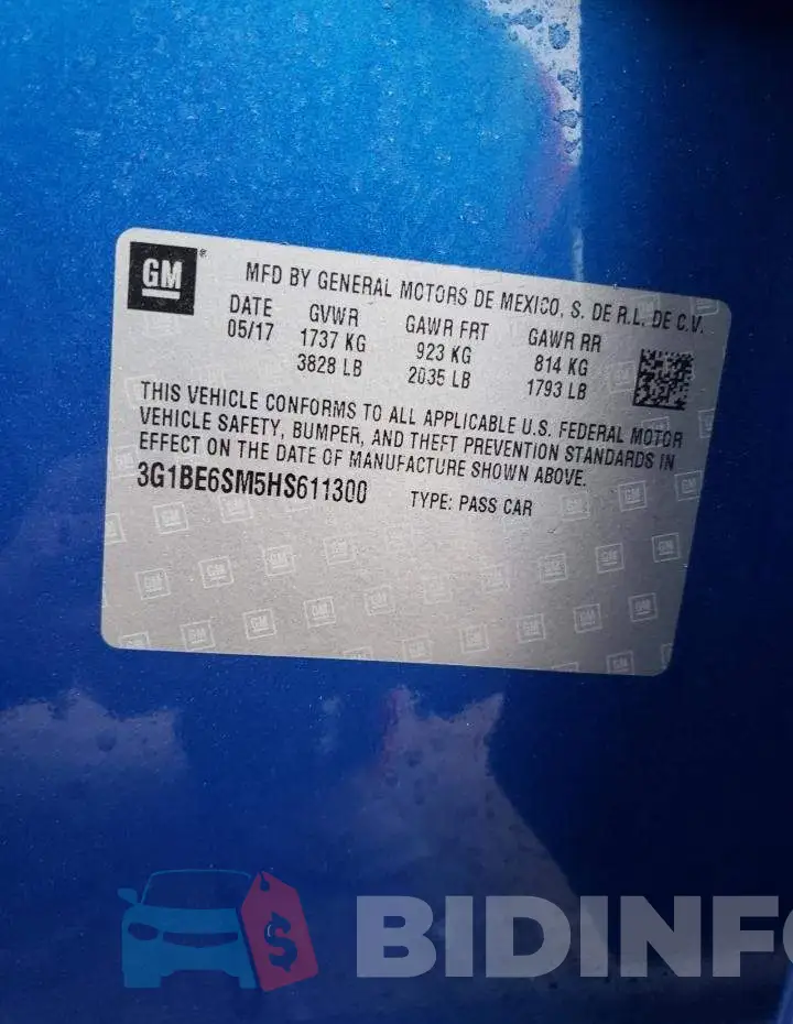 3G1BE6SM5HS611300 Photo# 12