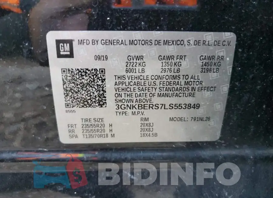 3GNKBERS7LS553849 Photo# 10