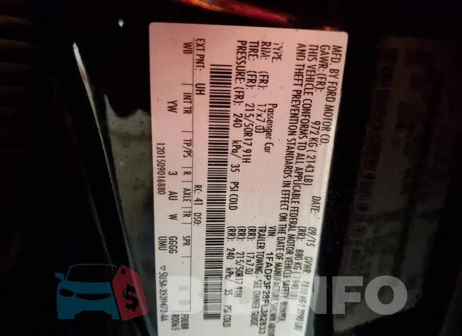 1FADP3F28FL382833 Photo# 10