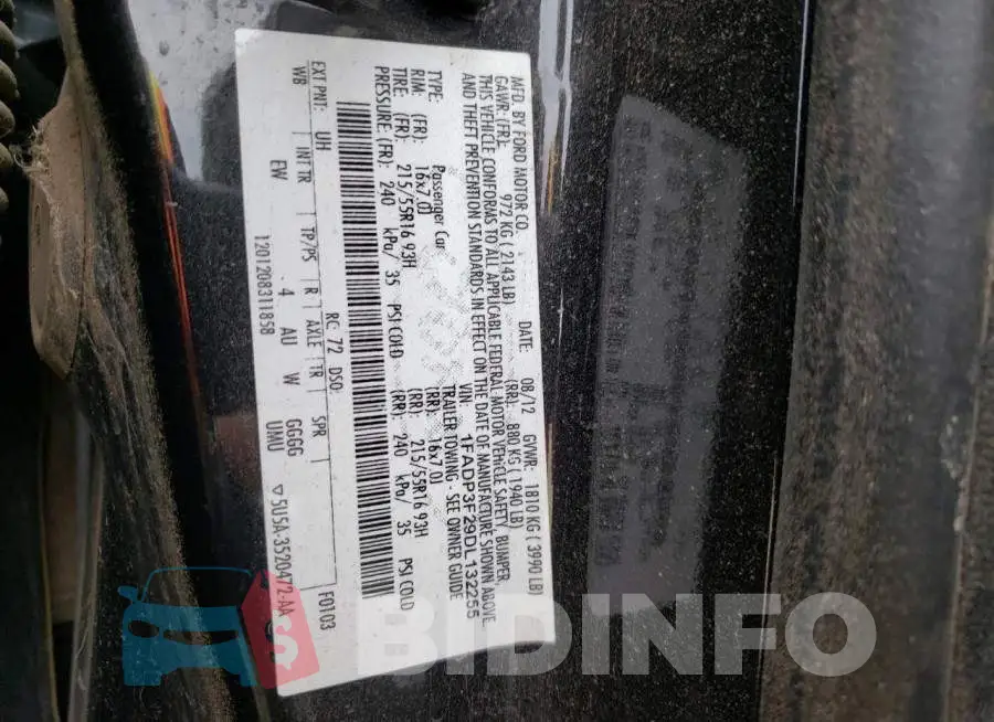 1FADP3F29DL132255 Photo# 10