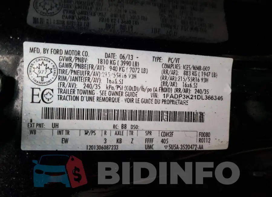 1FADP3K21DL366346 Photo# 12
