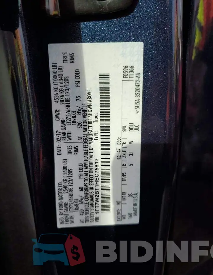 1FT7W2BT1HEC75813 Photo# 12