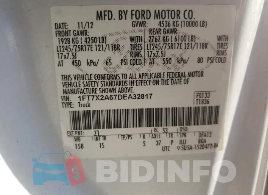 1FT7X2A67DEA32817 Photo# 10