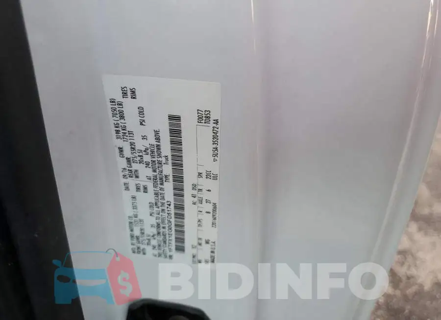1FTFX1EG0GFD51743 Photo# 10