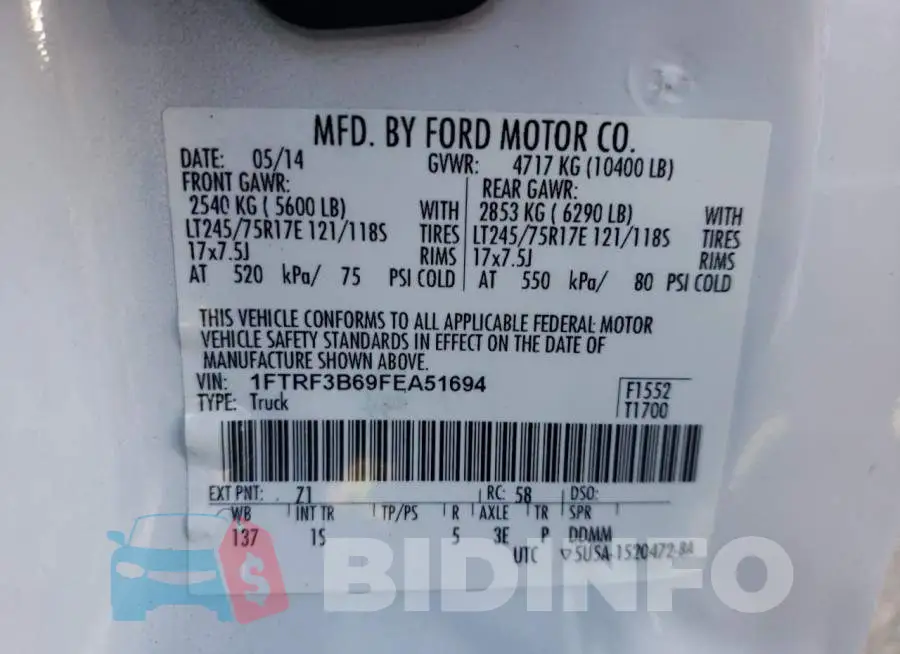 1FTRF3B69FEA51694 Photo# 10