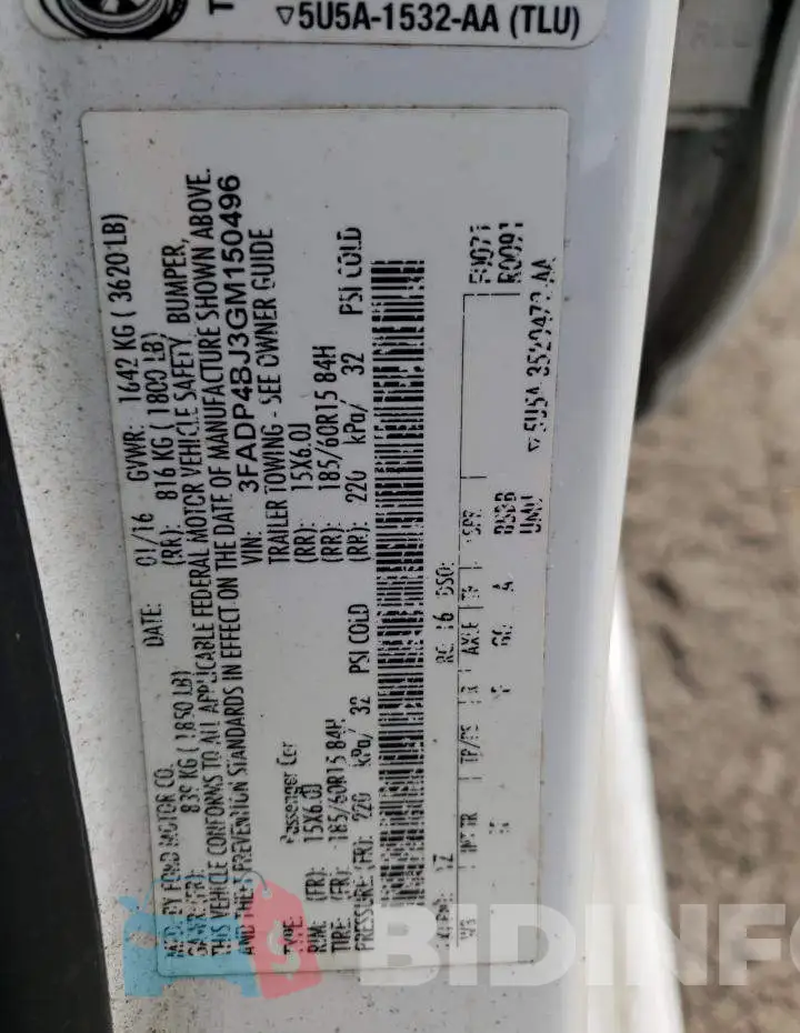 3FADP4BJ3GM150496 Photo# 10