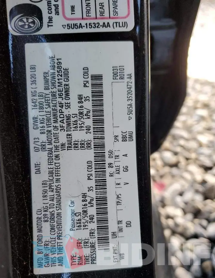 3FADP4FJ6EM125891 Photo# 10