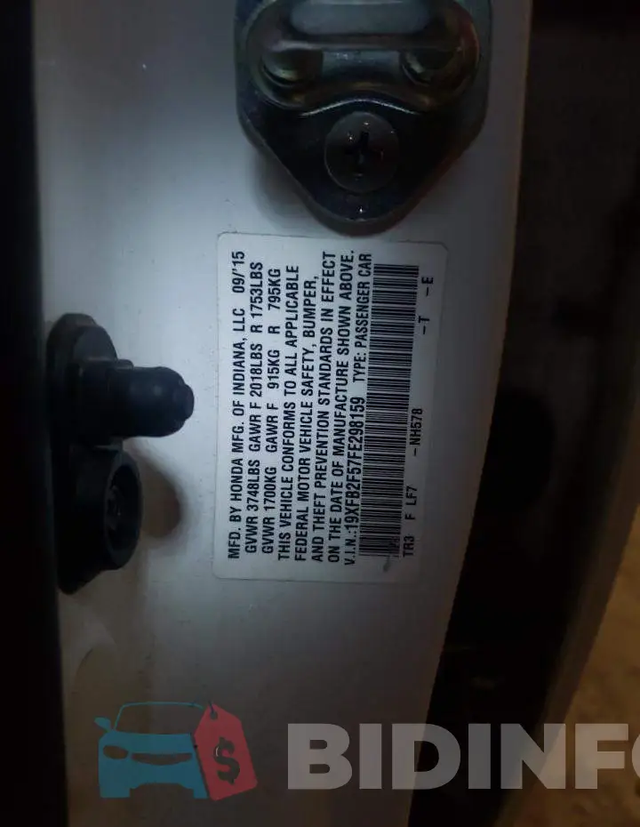 19XFB2F57FE298159 Photo# 13
