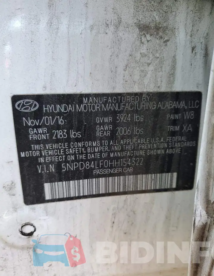 5NPD84LF0HH154322 Photo# 12