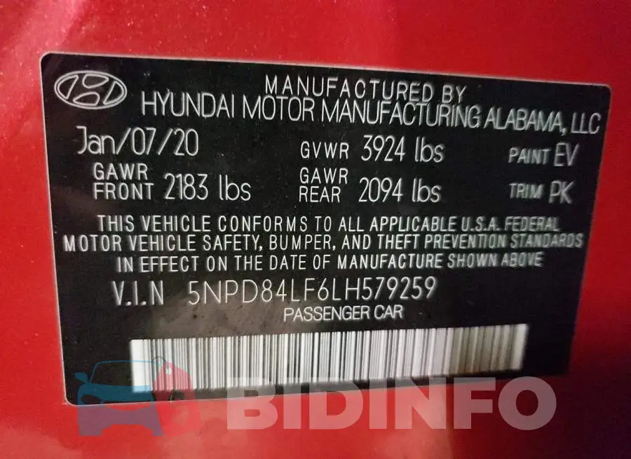 5NPD84LF6LH579259 Photo# 12