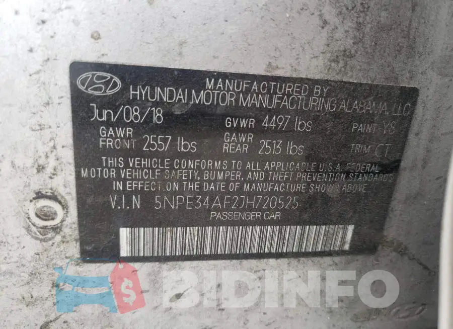 5NPE34AF2JH720525 Photo# 12