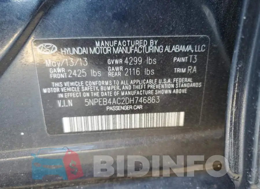 5NPEB4AC2DH746863 Photo# 12