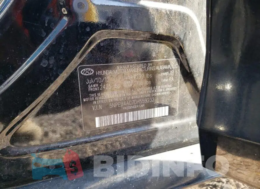 5NPEB4AC7DH559232 Photo# 12