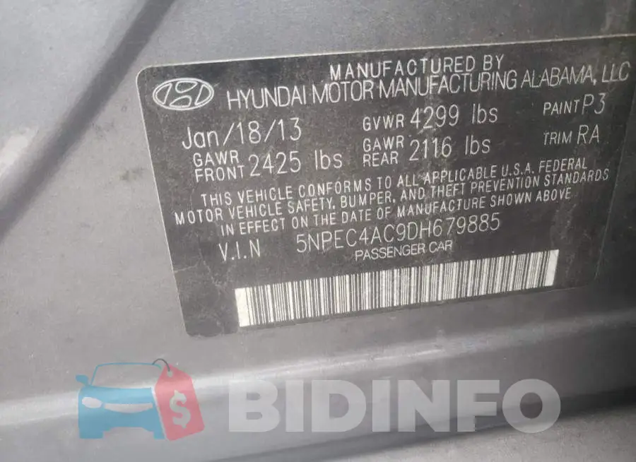 5NPEC4AC9DH679885 Photo# 10