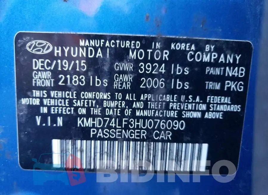 KMHD74LF3HU076090 Photo# 12