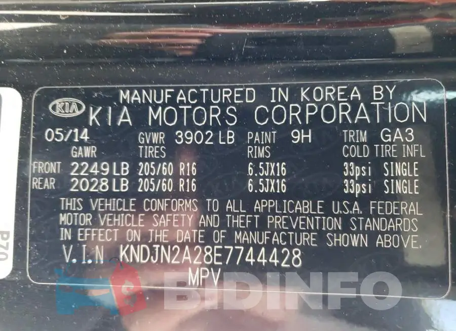 KNDJN2A28E7744428 Photo# 12