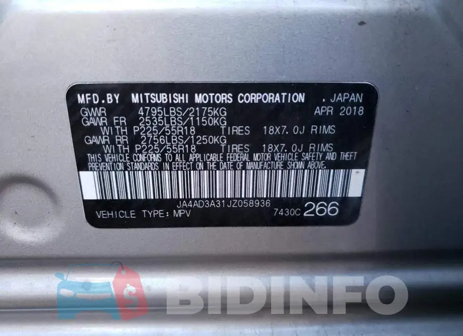 JA4AD3A31JZ058936 Photo# 10